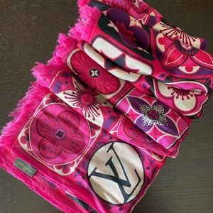 Pink and Purple Louis Vuitton Stole / Shawl